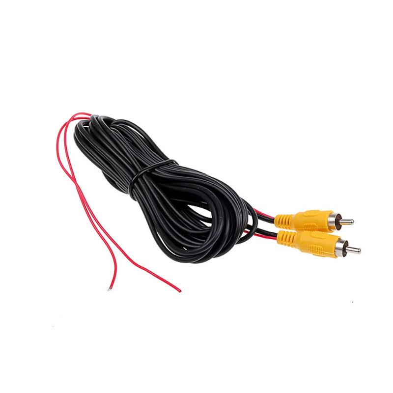 Car and truck navigation rearview AV RCA connector extension cable 8m OD3.0 thick reverse camera extension cable
