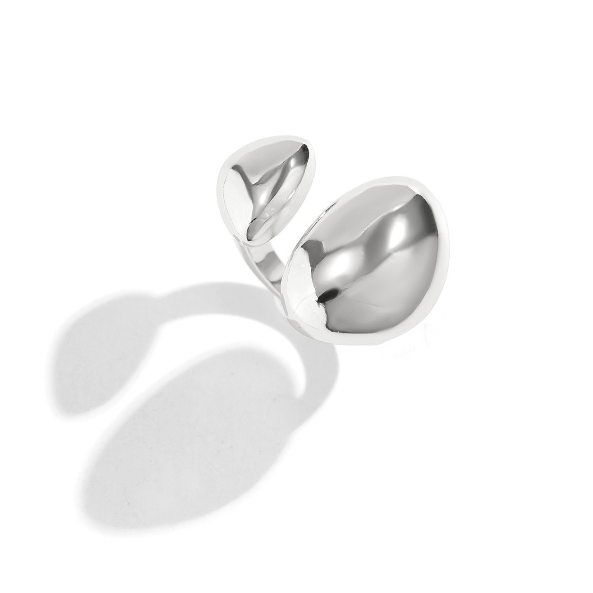9g Weight Open Rings Classification 1 Piece Quantity Holiday, Banquet, Travel Occasion Alloy Material Geometric Pattern Women's Gender Plating Design Casual, Elegant, Lady Style Casual Elegant Lady Geometric Alloy Plating Women's Open Rings 5