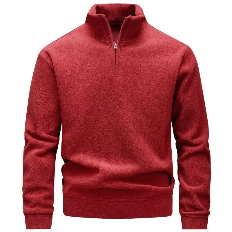 2025 New Japanese Style Stand Collar Half-Zip Sweater Men's Spring and Autumn Casual Loose Lazy Style Pullover Knit Jacket