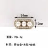 F1149 gold bottom-rhinestone surround three beads 12*24mm-with I-shaped buckle/piece