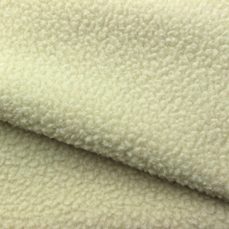 粗针摇粒绒布全涤纶粗针布羊羔绒双刷单摇粒绒布粗针绒布服装面料