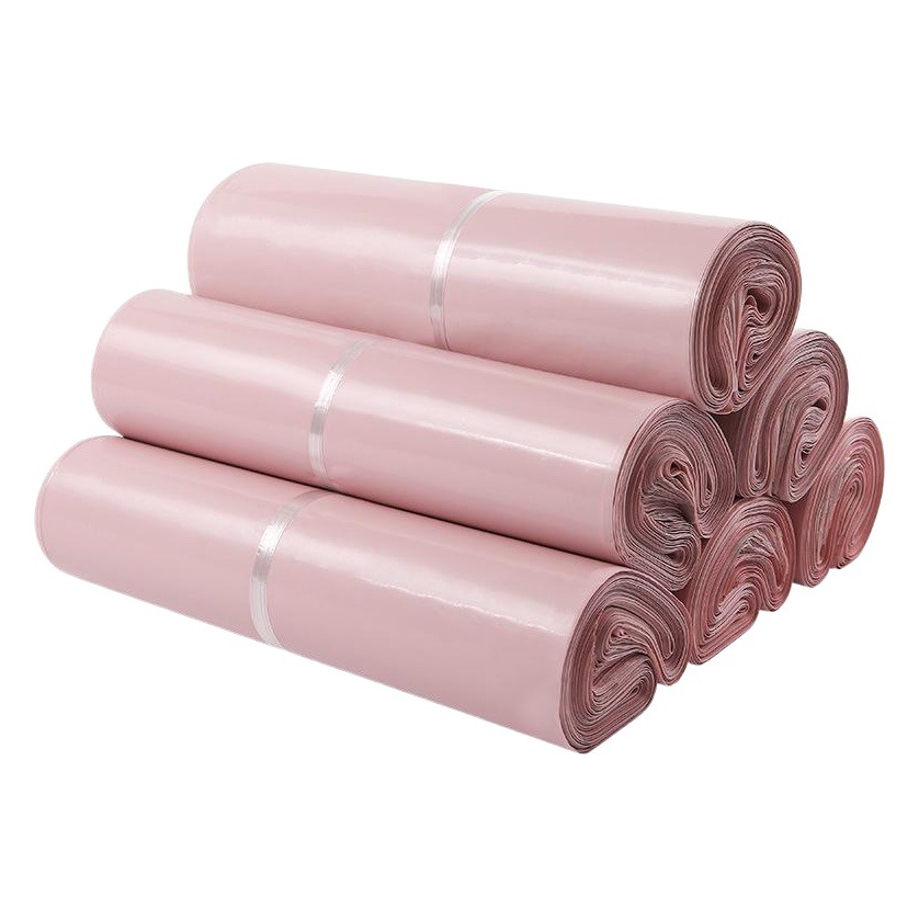 Nuevo material rosa bolsa express ropa engrosada bolsa impermeable bolsa de embalaje comercio electrónico logística correo embalaje bolsa de daños