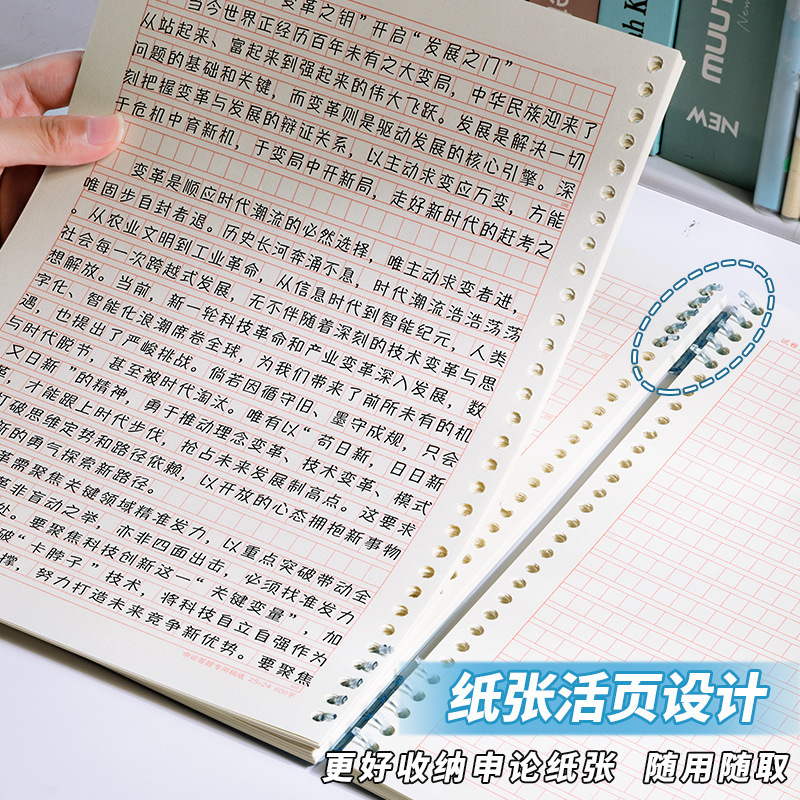 申论专用稿纸答题纸活页本可拆卸事业编格子纸公务员考试国考省考|undefined
