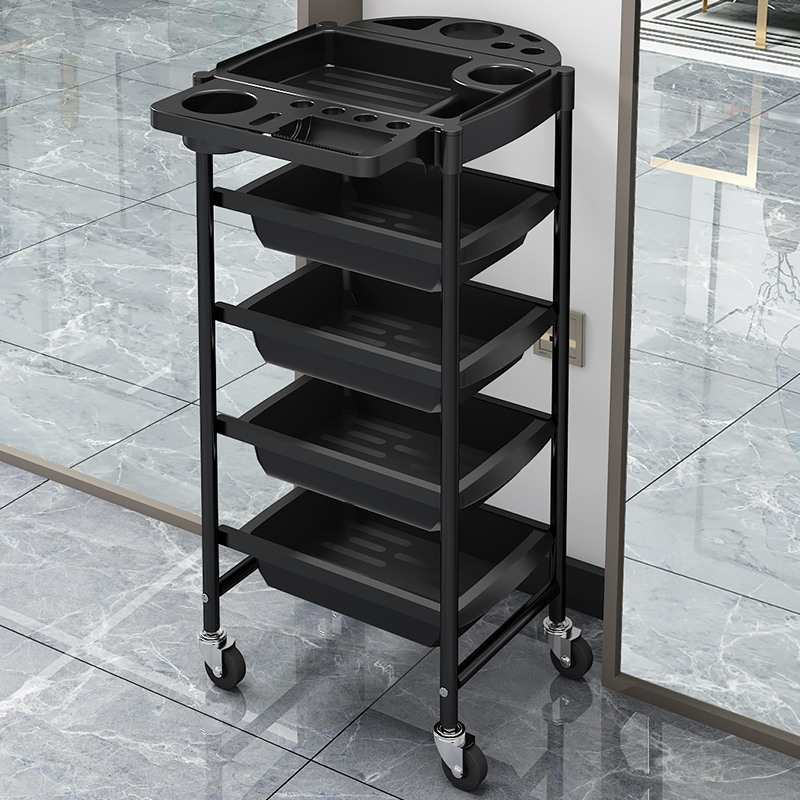 Nuevo cochecito de peluquería, carrito de herramientas, estante multifuncional, carrito de barra de peluquería, barbería, carrito de teñido en caliente al por mayor