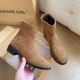Foreign Trade plus size Pointed Boots Women's 2024 Autumn and Winter New Simple Suede Fashion Rear Zipper Thick Martin Boots Women