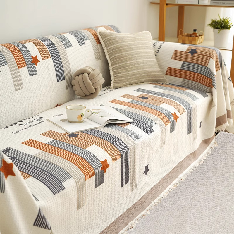 Cubierta de la toalla del sofá Wolfge Lazy, cubierta de la toalla del sofá, todo incluido, universal de cuatro estaciones, cubierta de la manta del sofá universal, antideslizante y anti-rasguño