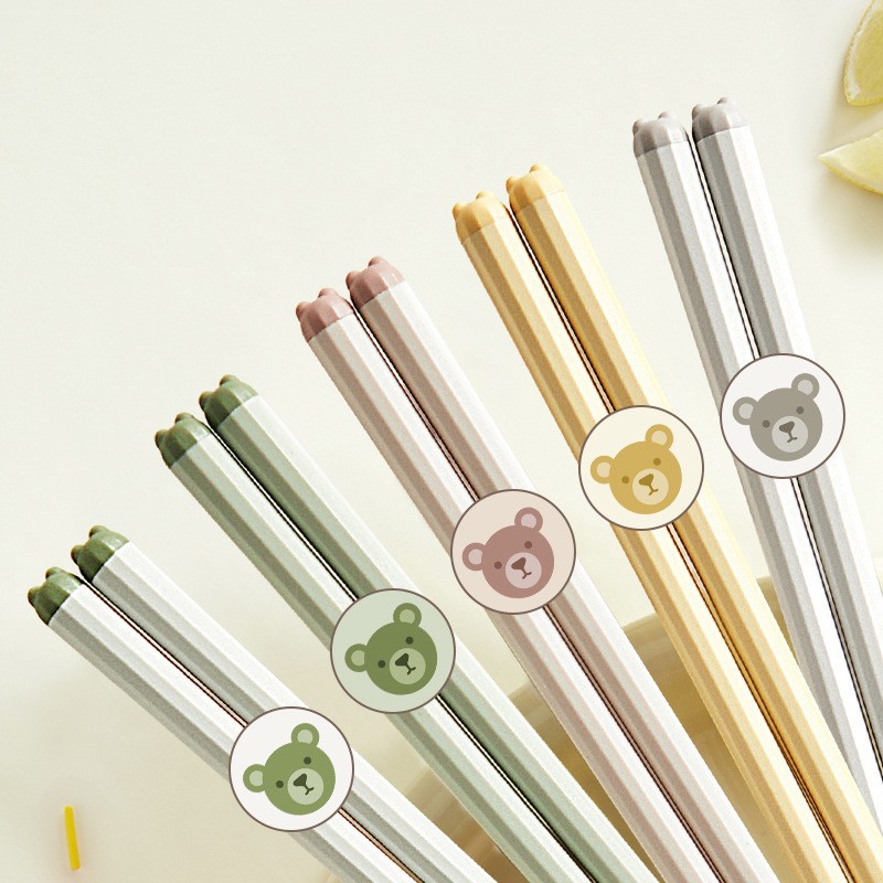 가정용 주방 용품 창조적 인 만화 모양 합금 젓가락 주방 식기 한 사람 젓가락 가벼운 고급 젓가락 도매