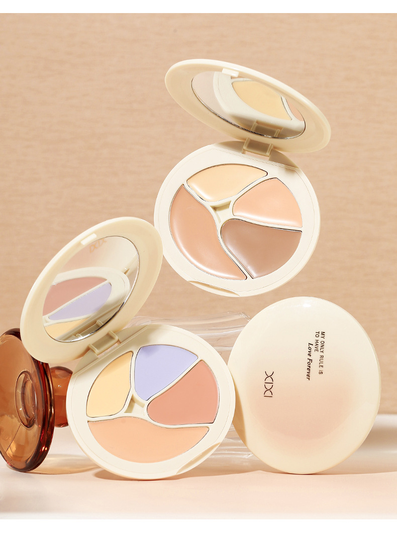 xixi Long-lasting and Penetrating Four-color Concealer covers dark circles, acne marks, facial spots, brightening and contouring concealer palette undefined