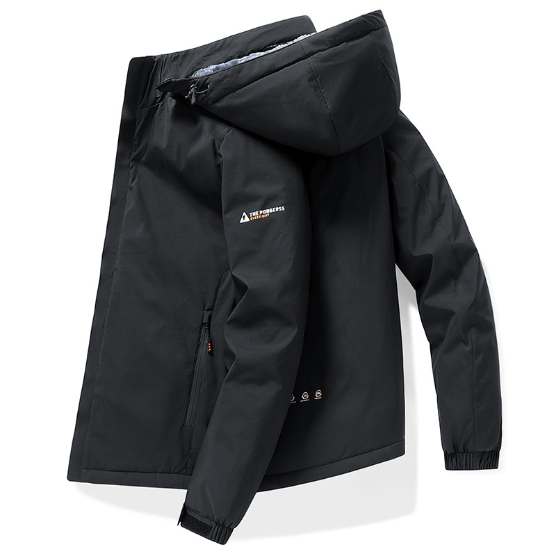 Otoño e invierno 2023 nuevos hombres casuales forrados de lana engrosada más tamaño casual chaqueta de los hombres de la moda de los hombres al por mayor