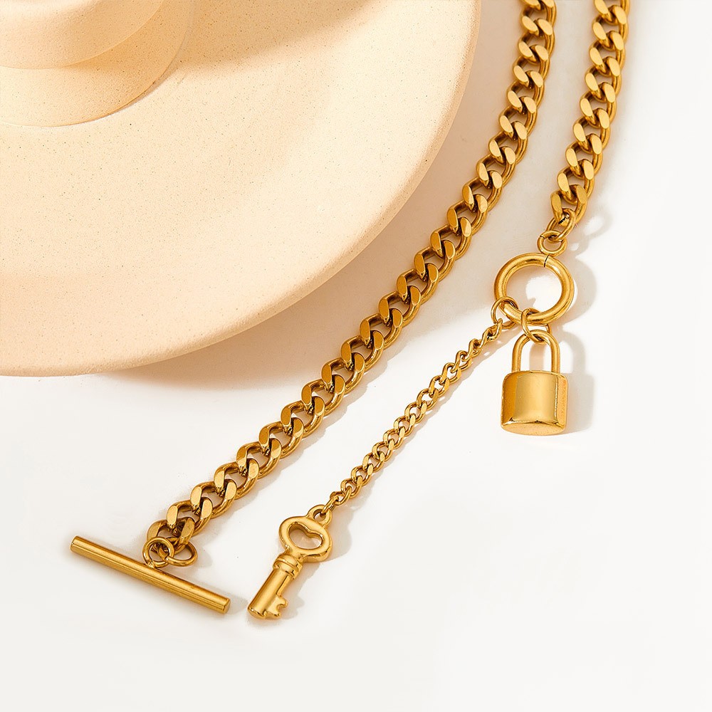 304 Stainless Steel Material Geometric Pattern PVD Coated Real Gold Plated 16K Gold White Gold Plated Gold Plating Geometric 304 Stainless Steel Fashion Waterproof Non Tarnish Bracelets Earrings Necklace