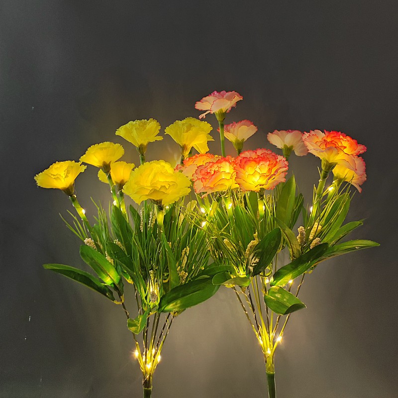 Lámpara de clavel solar simulación linterna decorativa jardín comunidad jardín atmósfera lámpara de césped lámpara de tierra