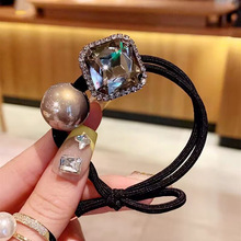 新款韩版头绳水钻发圈珍珠丸子头发气质高弹力发绳皮筋马尾头饰品