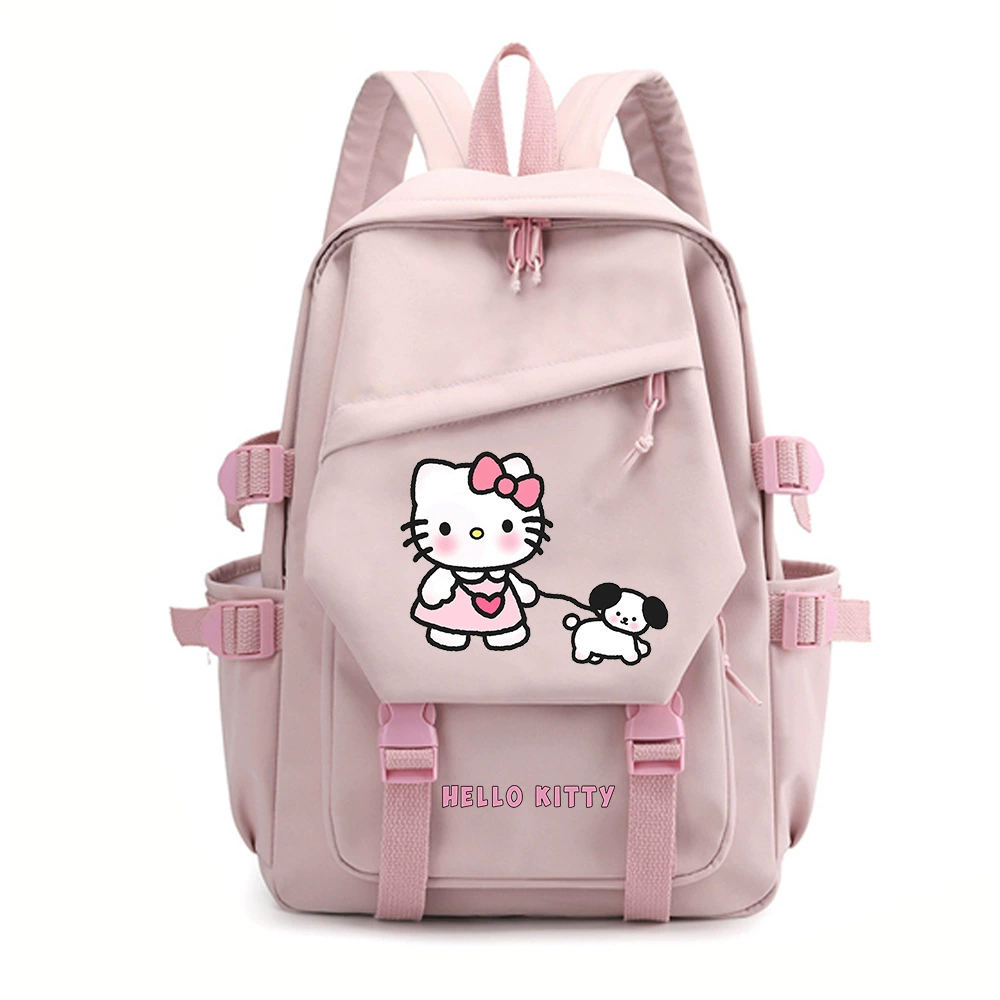 Привет Китти, Hello Kitty, мультяшный школьный рюкзак, вместительный рюкзак, для средней школы