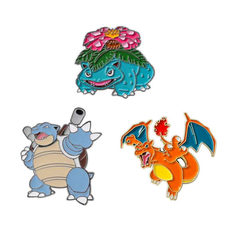 Креативная японская аниме-карикатура Pokémon брошь Pokémon Покебол Pikachu Charizard металлическая значок