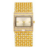 Fashionable square small quartz watch for leisure stainless steel, light luxury style