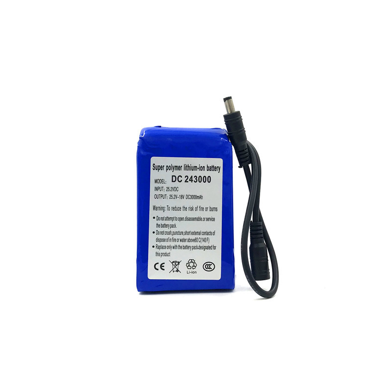 24V Lithium Polymer Battery 3000 Full Capacity Shared Machine Led Street Light Electric Fan Speaker Storage Backup Rechargeable Source