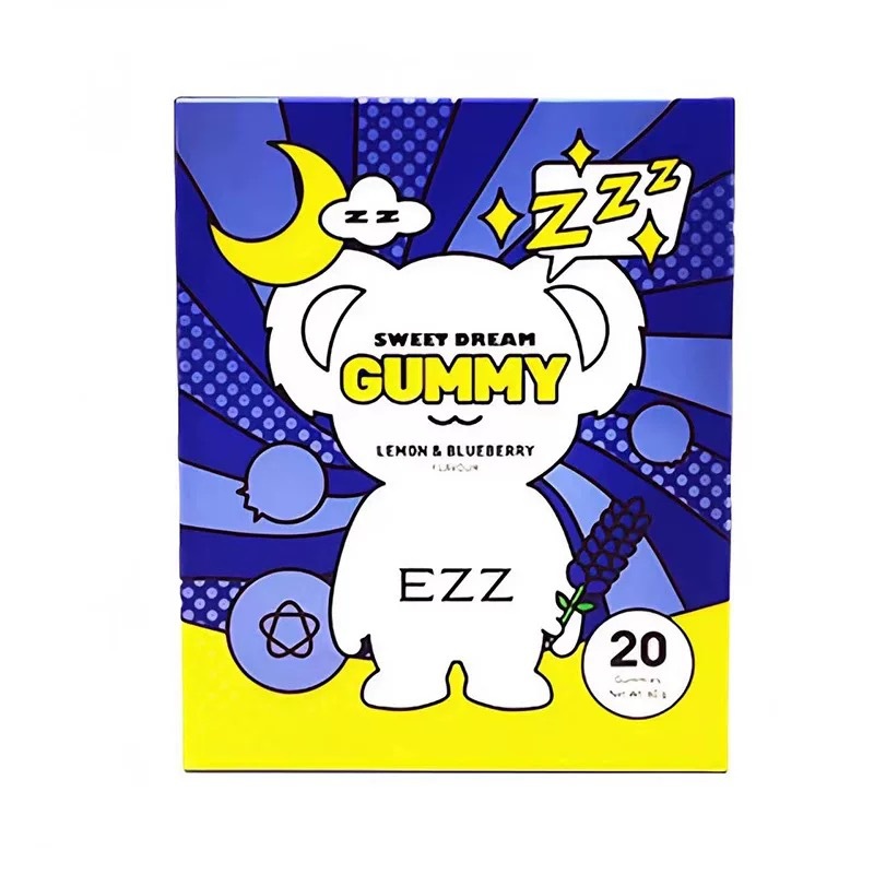 澳洲进口Ezz晚安甜梦软糖gaba氨基丁酸甜梦考拉蓝莓糖果20粒/盒