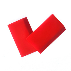 Car Window Film Tool: Small Interior Scraper, Glue Remover, TPU Interior Clear Film Applicator with Red Tendon-Like Handle