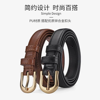 皮带 女生牛仔裤装饰时尚百搭韩版休闲细带ins风黑色裤带女士皮带