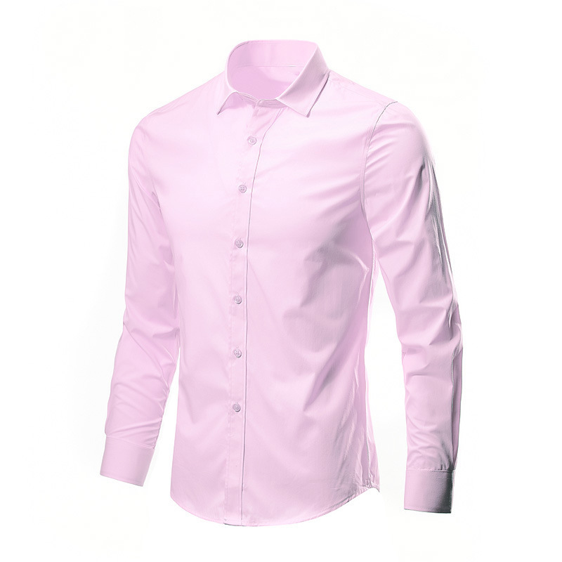 Camisa blanca de manga larga para hombres sin planchar ropa formal de negocios Delgado estilo coreano trabajo profesional camisa de traje casual blanca para hombres