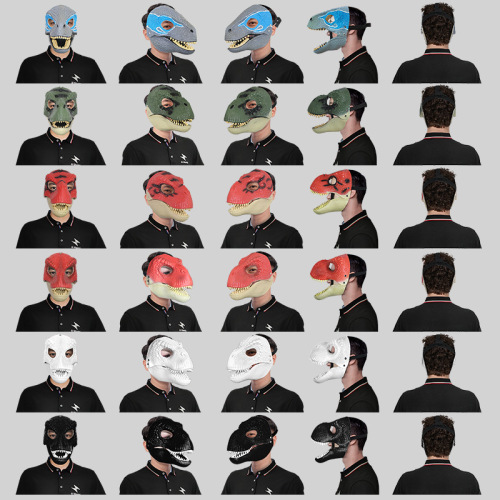 Mouth can open Tyrannosaurus Rex mask costume party, animal mask for Halloween party funny props