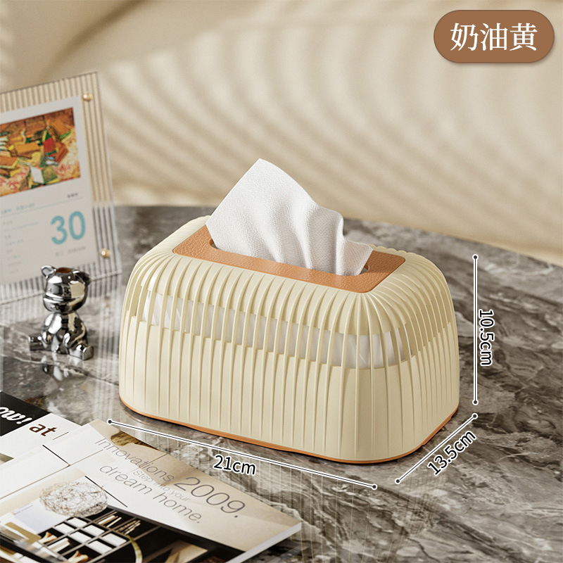 Caja de pañuelos de papel de alto valor facial, toallas de papel, bombeo de lujo ligero, forma hueca, caja de bombeo de escritorio, hogar con su propia Caja de bombeo de elevación