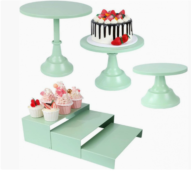 Transfronterizos dorados rosa decoración de la mesa de postres accesorios de boda estante de pastel estante de té de la tarde estante de té descanso mesa