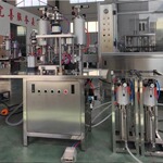 小型半自动四合一气雾剂灌装机 自喷式铁罐喷雾剂生产设备