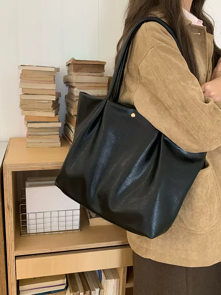 Retro Large-Capacity Bag 2026 New Autumn and Winter Korean Style Fashionable and Versatile Shoulder Tote Bag for Work and Commuting Women's Bag