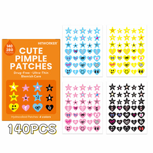 Cross-Border Exclusive Cartoon Acne Patches in Various Specifications, Colors and Shapes. Acne Patches Can Be Used for Makeup and Are Essential for Dating and Parties