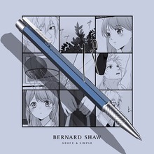 Bernard Shaw/萧伯纳签字笔精灵海角雾蓝宝珠笔德国笔芯金属水性