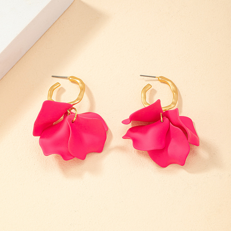 Women'S Gender Elegant Petal Alloy Plating Women's Earrings