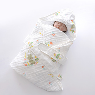 Newborn Baby Blanket Six-Layer Pure Cotton Gauze Newborn Wrap Sheet Type a Delivery Room Maternity Blanket Small Quilt