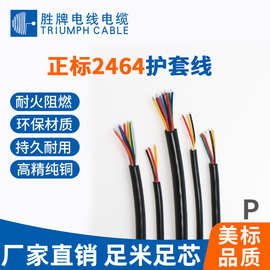 5芯镀锡铜线 OD5.5MM美规美规电源线 护套线2464#22AWG/5C