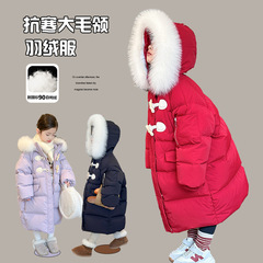 Children's Warm Down Jackets 2023 Winter New Kids' Coats with Large Plush Hooded Down Jackets Baby Down Jackets Fashion
