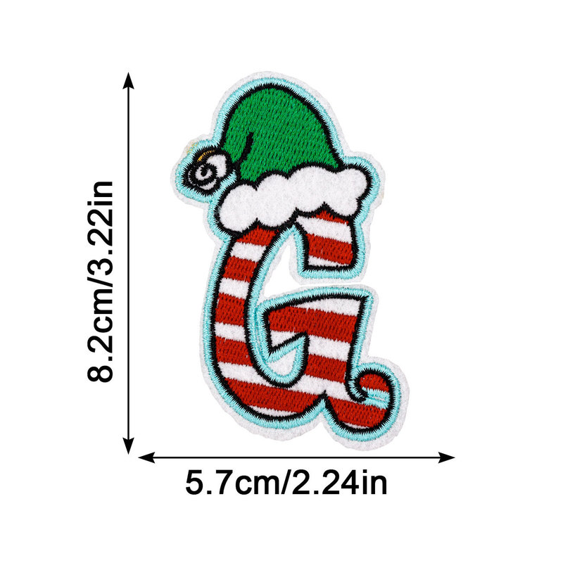 圣诞刺绣贴圣诞节布贴章仔 HOHOHO MERRYCHRISAMAS服装辅料烫印标|undefined