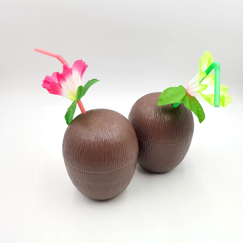 Трансграничная Амазонка Горячая Вечеринка Декоративная Кокосовая Чашка Гавайский Стиль Тематическая Вечеринка Чашка Для Напитка Пластиковая Чашка Кокосового Ска