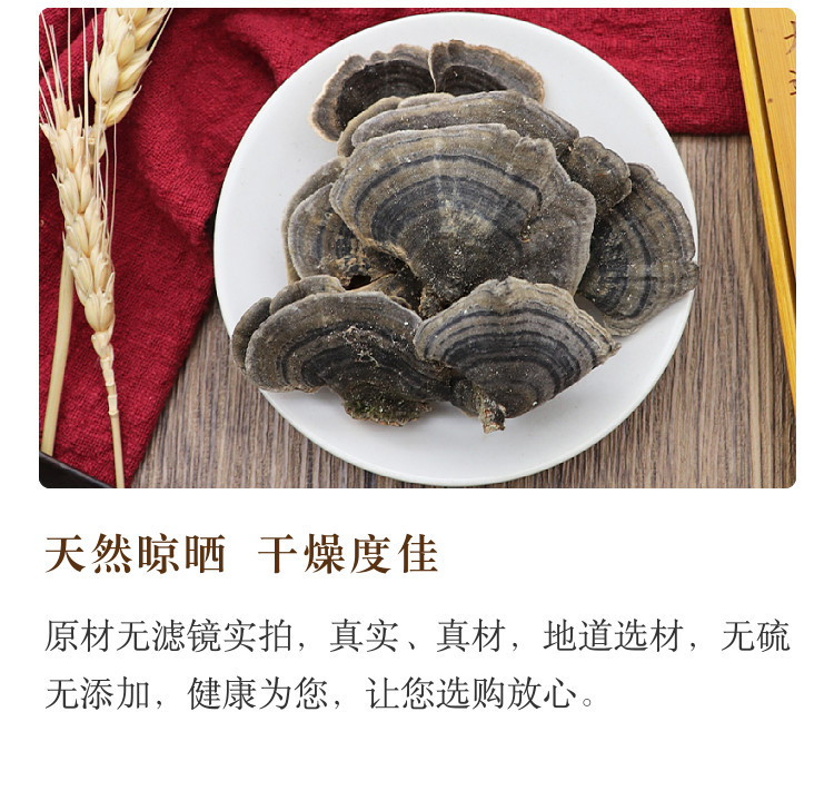 Dried Yun Zhi Coriolus Mushroom 500g Natural Sun Dried Herbal Fungus for Decoction and Tea in use