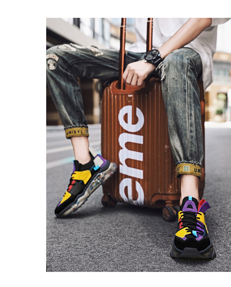Scarpe da corsa uomo platform alla moda con tessuto traspirante_voghion.com