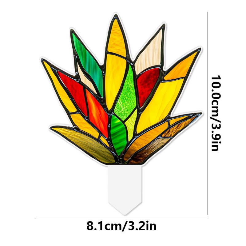 跨境新款2D亚克力盆栽花盆栽装饰插件户外草坪装饰植物摆件|undefined