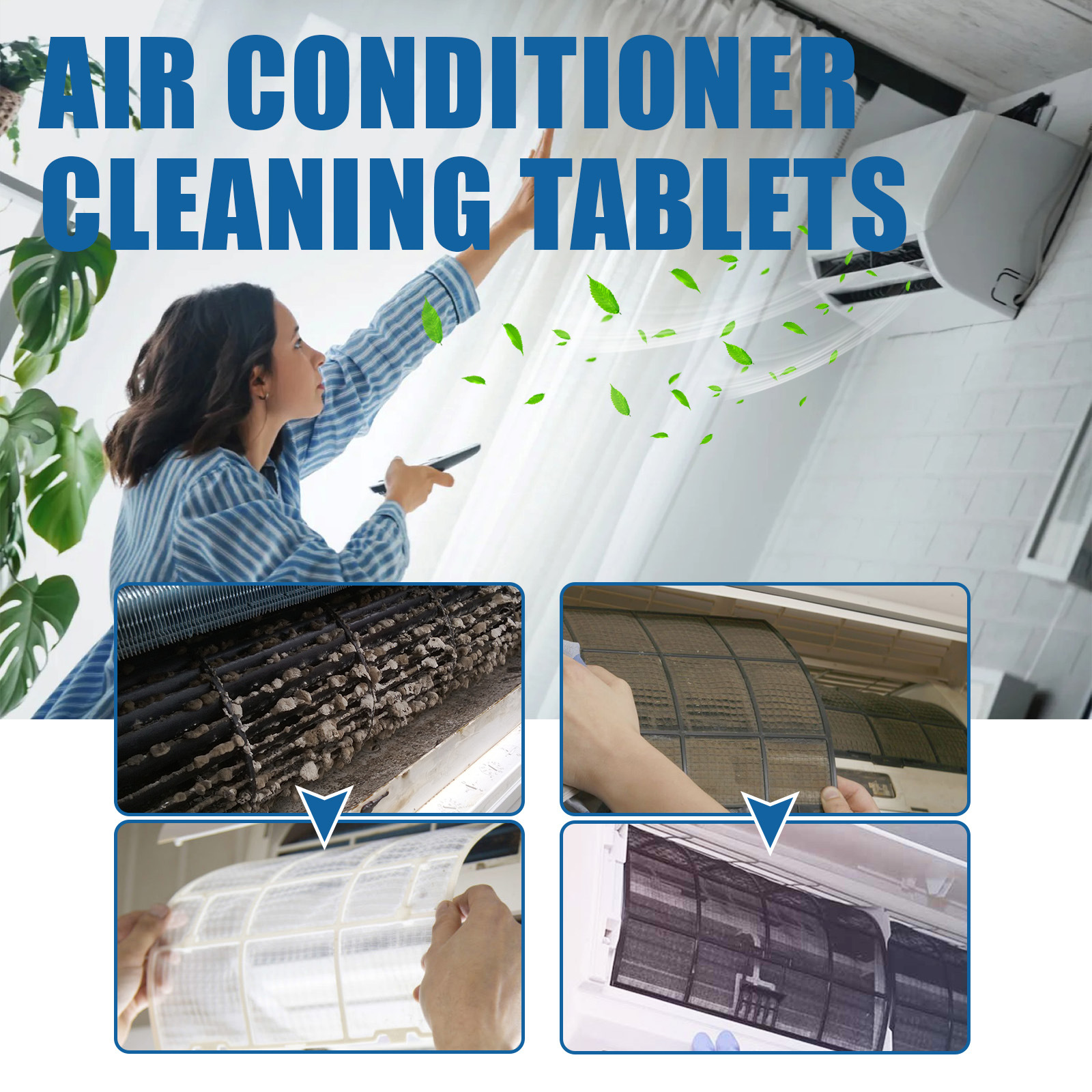 Jakehoe 空調清潔片 家用空調內機專用掛機去異味除垢空調清潔片