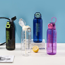 高颜值1500ml双饮盖水杯大容量户外运动塑料水壶夏季外出便携杯子