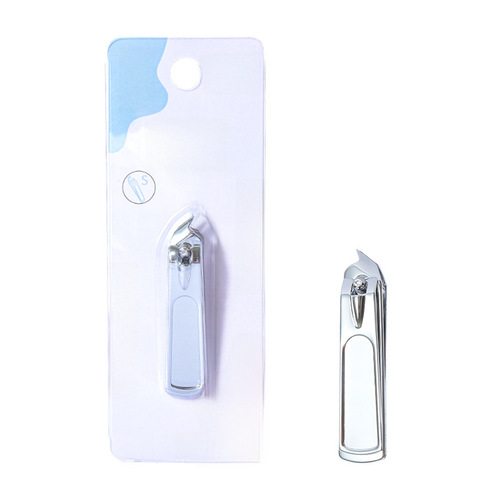 LMLTOP Angled Nail Clipper, Small Universal Nail Beauty Stainless Steel Silver Nail Trimmer C0180