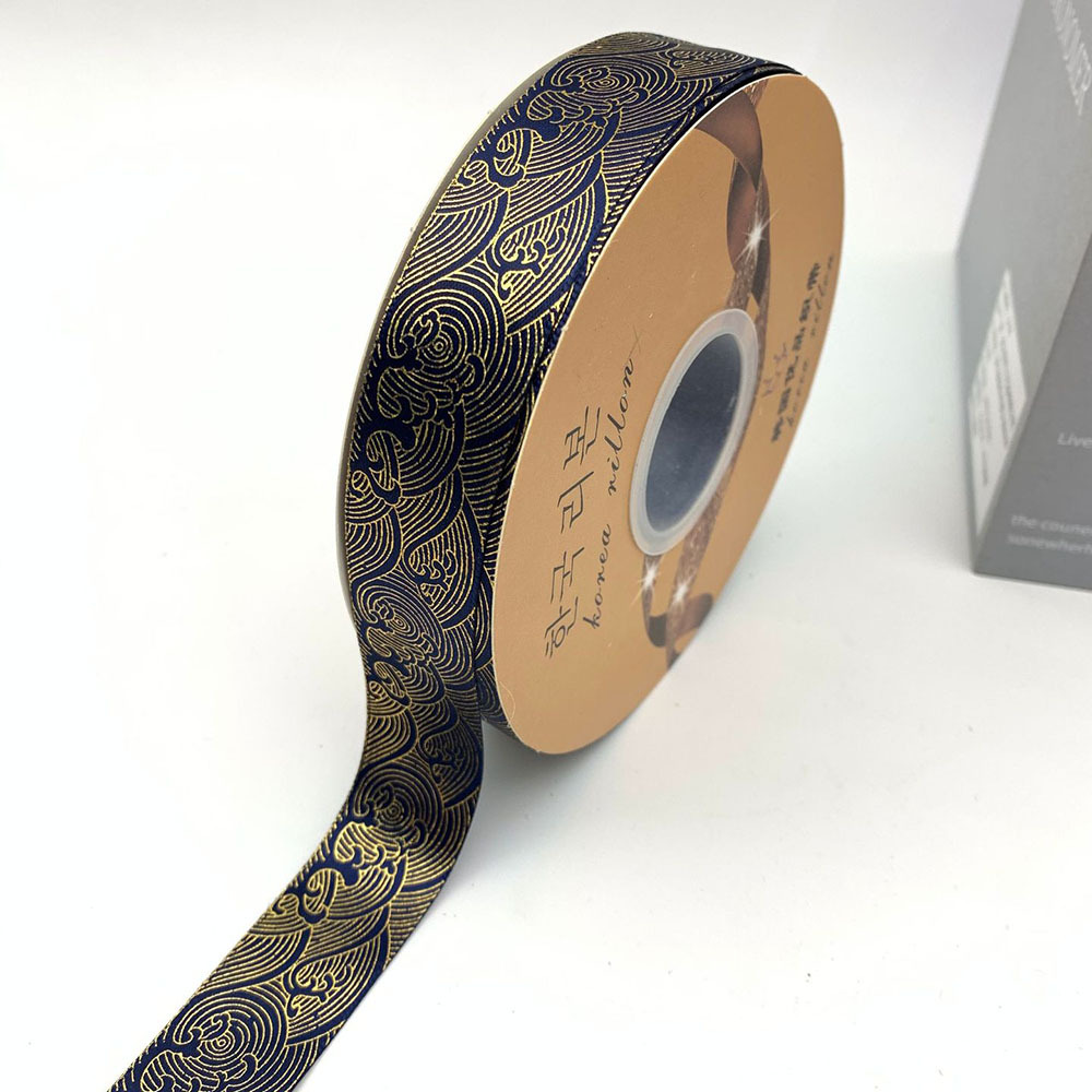 Nuevo estilo barra bandeja cinta dorada vintage mar patrón ola totem caja de regalo embalaje hecho a mano cinta fábrica al por mayor