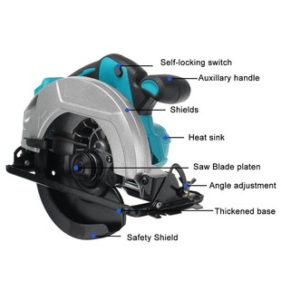 Lithium Electric Circular Saw 7inch Woodworking Chain Saw Rechargeable Portable Electric Hand Chain Saw Cutting Machine