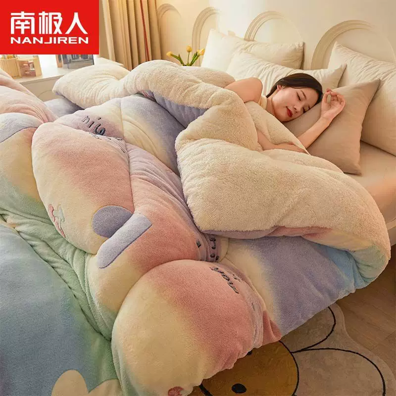 Нептун Keep warm fleece duvet с снежинками