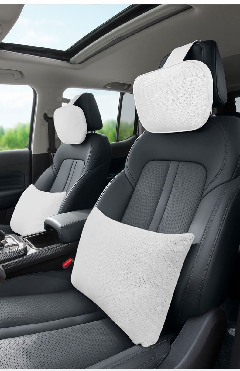Suitable for Tesla Headrests, High-End Car Headrests, Dupont Bio-Velvet Neck Pillows, Car Backrest Pillows