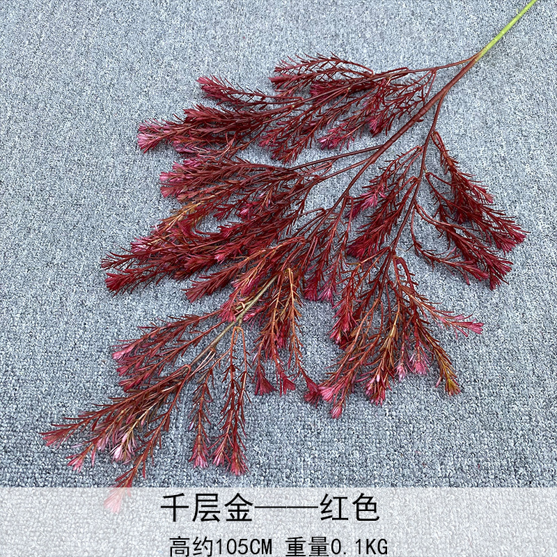 千層金シミュレーション緑植高級緑植ウェディングホテル装飾家庭背景生け花列|undefined