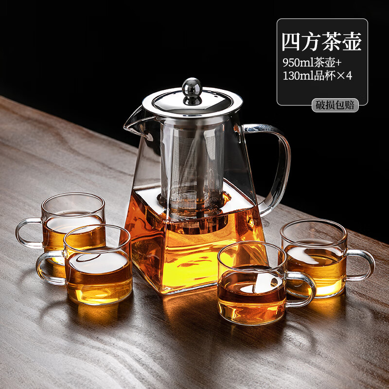 Vidrio de borosilicato alto resistente a altas temperaturas y al calor, estufa de cerámica eléctrica, tetera de espuma de calentamiento, tetera de cocción transparente simple engrosada para el hogar