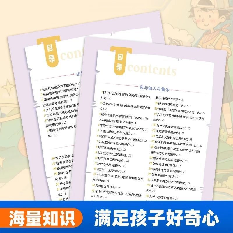【漫画小四门1000问】全4册 趣味讲解政史生地学科知识百科常识书|undefined